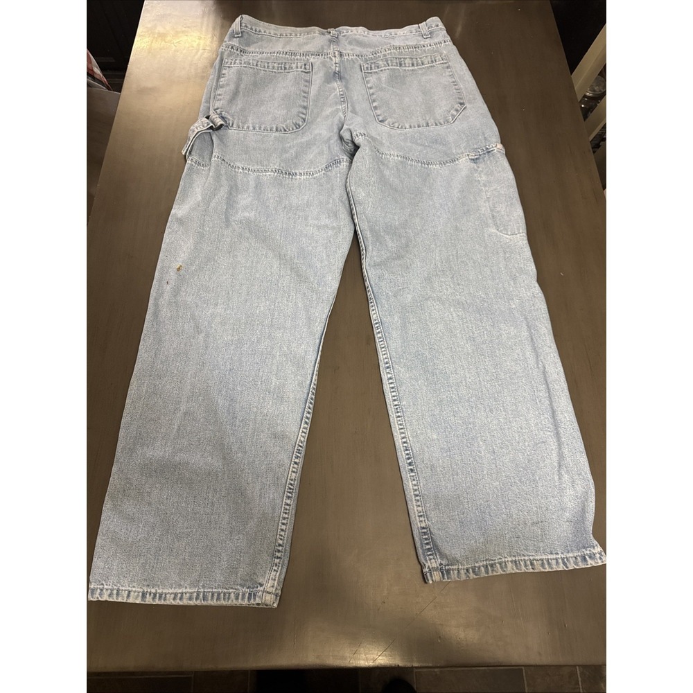 Vintage Men's Levi's L2 Wide Leg Carpenter Baggy Jeans 90s 37x31 Skater Grunge - Picture 4 of 16